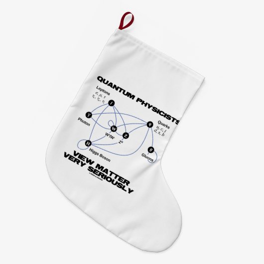 Quantum Physicists Uitzicht Matter Zeer serieus Grote Kerstsok (Voorkant (Hangend))