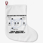 Quantum Physicists Uitzicht Matter Zeer serieus Grote Kerstsok (Voorkant)