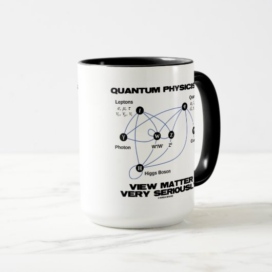 Quantum Physicists Uitzicht Matter Zeer serieus Mok (Voorkant rechts)