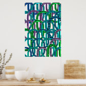 Quantum Physics Geometric Pattern  Poster (Keuken)