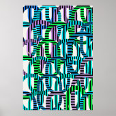 Quantum Physics Geometric Pattern  Poster (Voorkant)