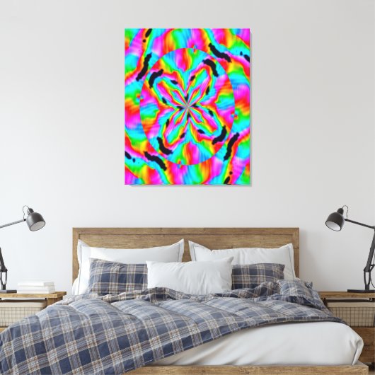 Quantum Physics Liquid Kinetic Painting Canvas Afdruk (Insitu (Slaapkamer))
