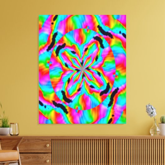 Quantum Physics Liquid Kinetic Painting  Canvas Afdruk (Insitu (Woonkamer))