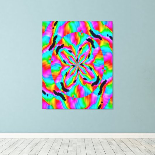 Quantum Physics Liquid Kinetic Painting Canvas Afdruk (Insitu (Houten vloer))