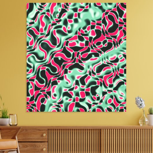 Quantum Physics Liquid Kinetic Painting  Canvas Afdruk (Insitu (Woonkamer))