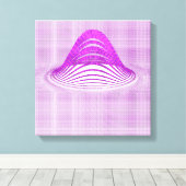 Quantum Physics Moire Floral Pattern  Canvas Afdruk (Insitu (Houten vloer))