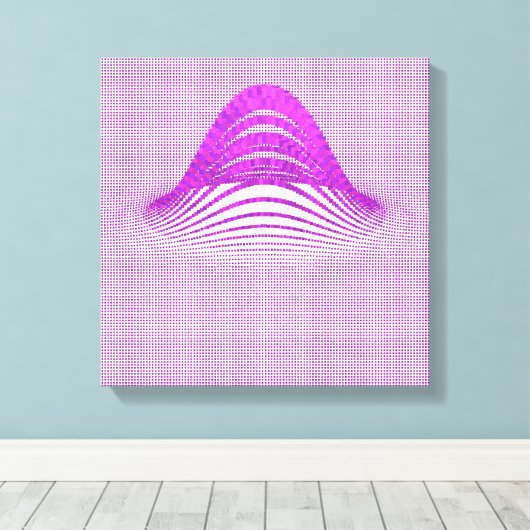 Quantum Physics Moire Floral Pattern  Canvas Afdruk (Insitu (Houten vloer))