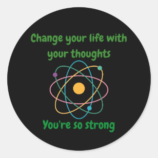 Quantum Physics Theory Unisex Mannen Vrouwen Koele Ronde Sticker