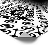 Quantum Ramanujan Tunnel Geometrisch OP Art Patroo Poster (Hoek)