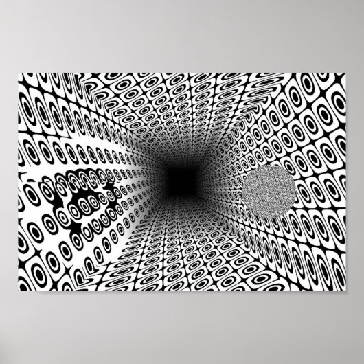 Quantum Ramanujan Tunnel Geometrisch OP Art Patroo Poster (Voorkant)