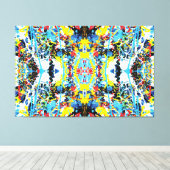 Quantum Selfie van de Planeet Aarde 60x40 Canvas Afdruk (Insitu (Houten vloer))