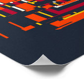 Quantum Storing Geometrisch Patroon Poster (Hoek)