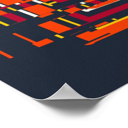 Quantum Storing Geometrisch Patroon Poster (Hoek)