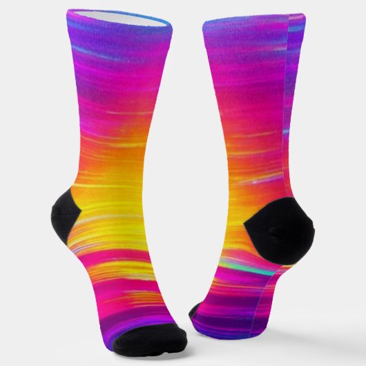 quantum sun glitch sokken (Gebogen)