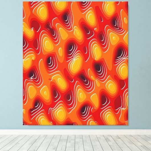 Quantum Turbulentie Kinetische Schildering Canvas Afdruk (Insitu (Houten vloer))