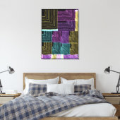 Quantum U-doolhof geometrisch patroon Canvas Afdruk (Insitu (Slaapkamer))