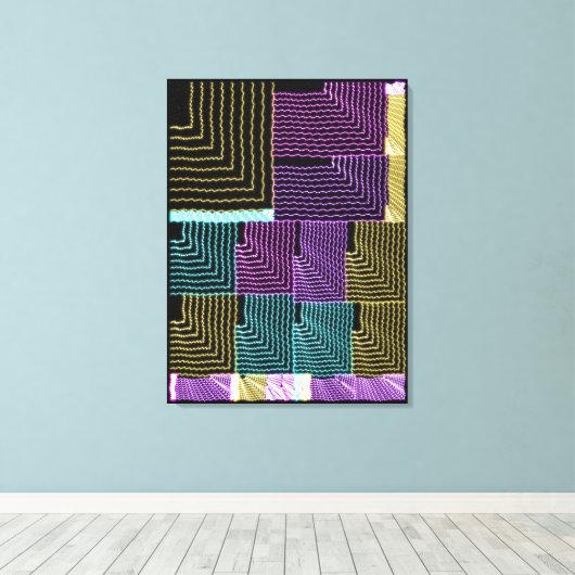 Quantum U Maze Geometric Pattern  Canvas Afdruk (Insitu (Houten vloer))