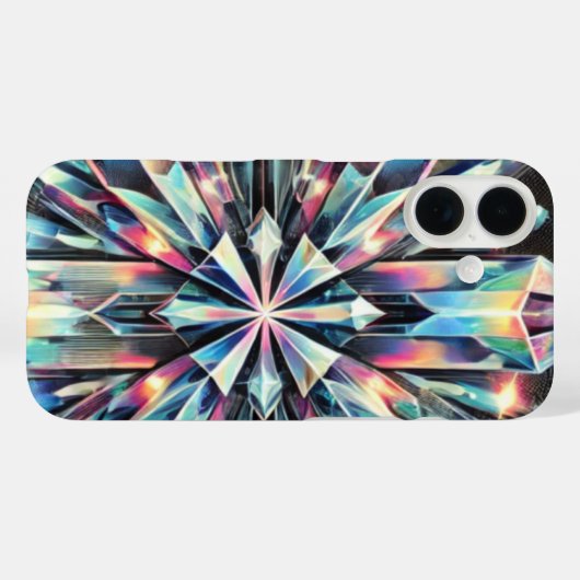 Quantum Verse - Prismatic iPhone 16 hoes (Achterkant (horizontaal))