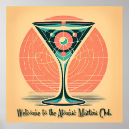 Quantum Verstrengeling Atomic Martini Club Cocktai Poster
