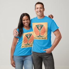 Quantum Verstrengeling Atomic Martini Club Cocktai T-shirt