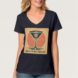 Quantum Verstrengeling Atomic Martini Club Cocktai T-shirt