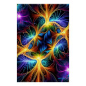 Quantum Winds: AI-veelkleurige fractal Perfect Poster (Voorkant)