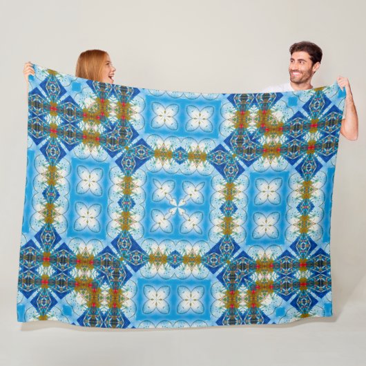 Quantum Wormhole Physics Blauwdruk Zijde Mandala Fleece Deken (In situ)