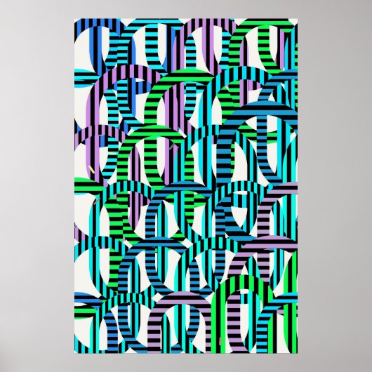 Quantumfysica Geometrisch Patroon Poster (Voorkant)