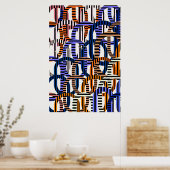 Quantumfysica Geometrisch Patroon  Poster (Keuken)