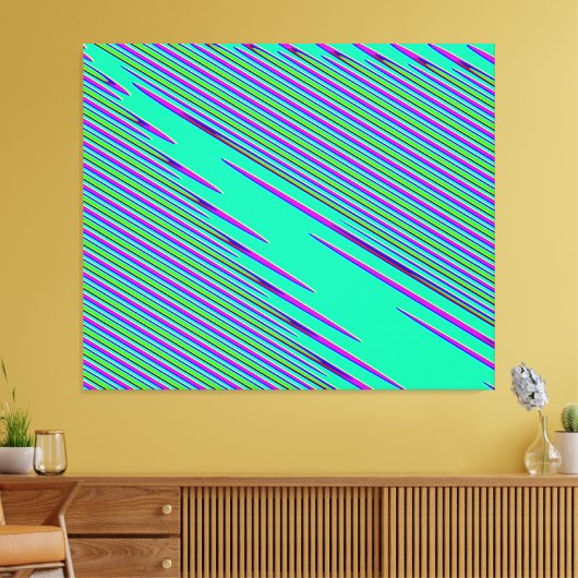 Quantumfysica golfinterferentiepatroon canvas afdruk (Insitu (Woonkamer))