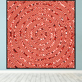 Quantumfysica Mandala Kunstpatroon Canvas Afdruk (Insitu (Houten vloer))