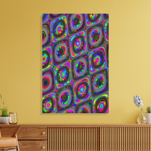 Quantumfysica spectraal kleurverschuiving  canvas afdruk (Insitu (Woonkamer))