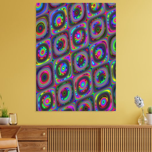 Quantumfysica spectraal kleurverschuiving canvas afdruk (Insitu (Woonkamer))