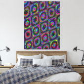 Quantumfysica spectraal kleurverschuiving canvas afdruk (Insitu (Slaapkamer))
