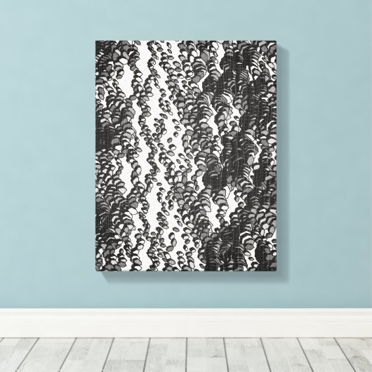 Quantummechanica Gedraaide Touw Patroon Canvas Afdruk (Insitu (Houten vloer))