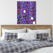 Quantummechanica Kleuren Stromend Patroon Canvas Afdruk (Insitu (Slaapkamer))