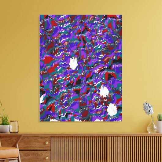 Quantummechanica Kleuren Stromend Patroon Canvas Afdruk (Insitu (Woonkamer))