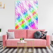 Quantummechanica Kleuren Stroompatroon  Canvas Afdruk (Insitu (Woonkamer))