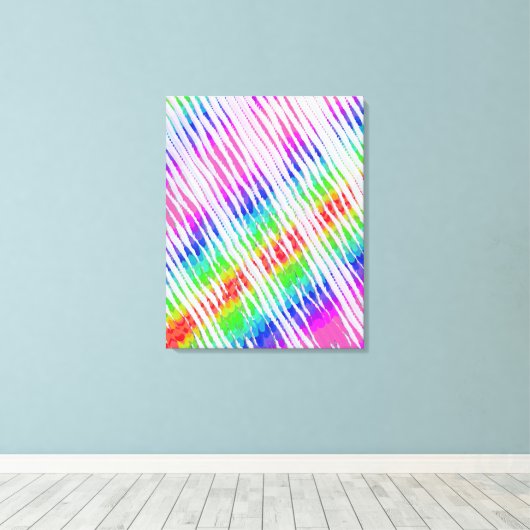 Quantummechanica Kleuren Stroompatroon  Canvas Afdruk (Insitu (Houten vloer))