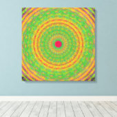 Quantummechanica Mandala Kunst  Canvas Afdruk (Insitu (Houten vloer))