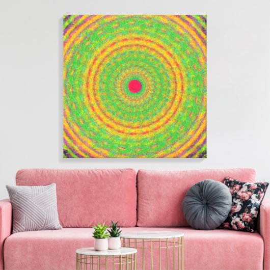 Quantummechanica Mandala Kunst  Canvas Afdruk (Insitu (Woonkamer))