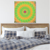 Quantummechanica Mandala Kunst  Canvas Afdruk (Insitu (Slaapkamer))