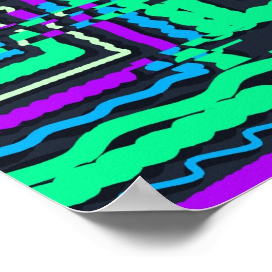Quantumphysics Geometric Glitch Pattern Poster (Hoek)