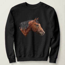 Quarab Horse Portrait Print Trui