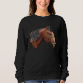 Quarab Horse Portrait Print Trui (Voorkant)