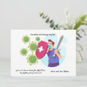 Quarantaine-aanmoediging Get Well Card Aankondiging (Staand voorkant)