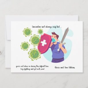 Quarantaine-aanmoediging Get Well Card Aankondiging