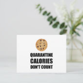 Quarantaine calories tellen niet grappig briefkaart (Staand voorkant)