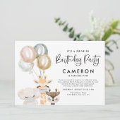 Quarantaine drive by Birthday party voor oerwouden Kaart (Staand voorkant)