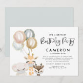 Quarantaine drive by Birthday party voor oerwouden Kaart (Voorkant / Achterkant)